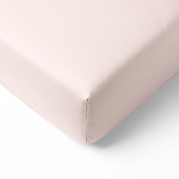 Organic Cotton Jersey Fitted Sheet 90 x 200 cm | Light pink
