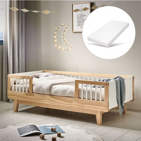 Toddler bed 70x140 cm made from wood in natural from Petite Amélie
