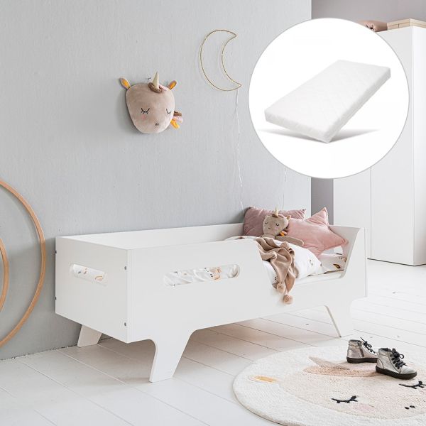 Toddler bed white with mattress included 140x70cm from Petite Amélie