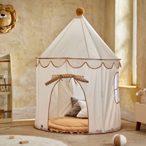Kids play tent pop-up «Lune» | Beige and gold