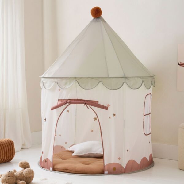 Kids play tent pop-up «Légende» | Beige and green