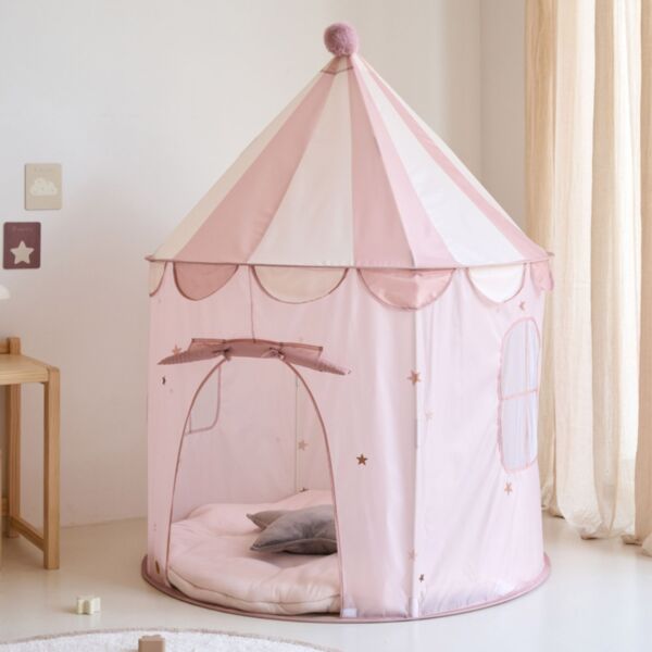 Kids play tent pop-up «Légende» | Pink and beige