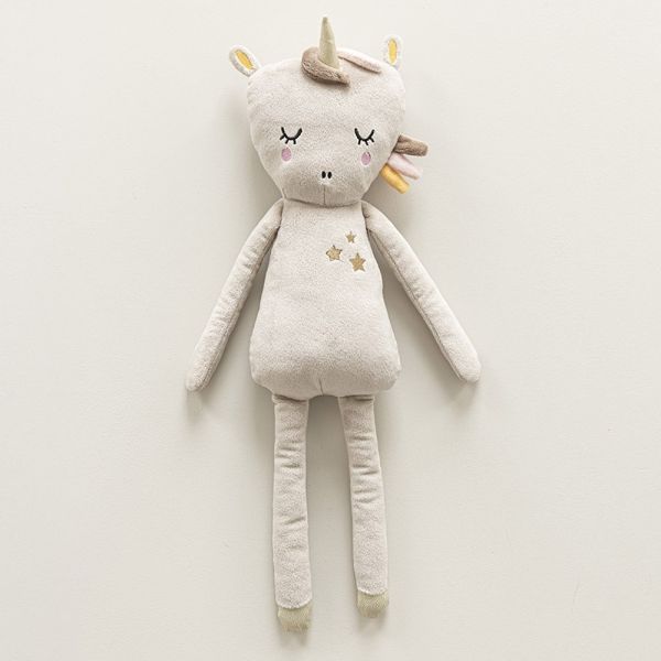 Soft toy unicorn «Lara» | beige and soft pink | 50cm