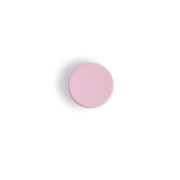 Wall Hook Button Wood in Pink 13cm