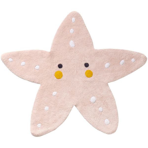 Washable rugs for kids rooms starfish pink from Petite Amélie