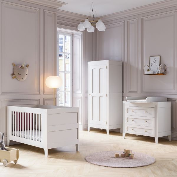 white 3 piece baby furniture set