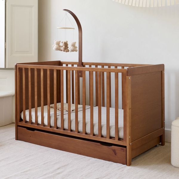 Wooden cot Nuage in walnut with size 70x140 from Petite Amélie