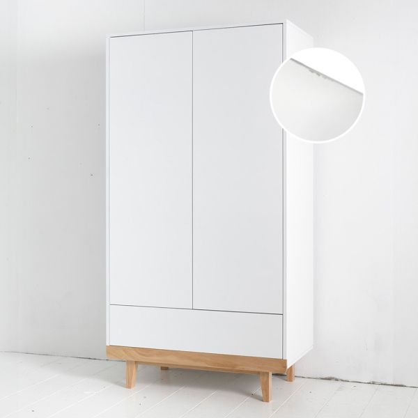 Wooden wardrobe in white and natural from Petite Amélie