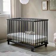 Baby cot bed ORIGAMI Foldable in Black Petite Amelie