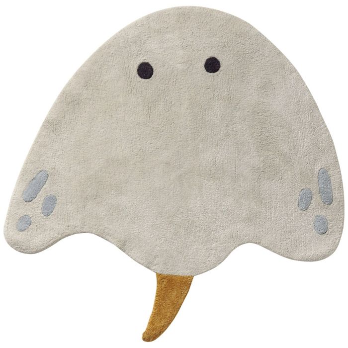 Animal rug for nursery Stingray 100x100cm by ️Petite Amélie