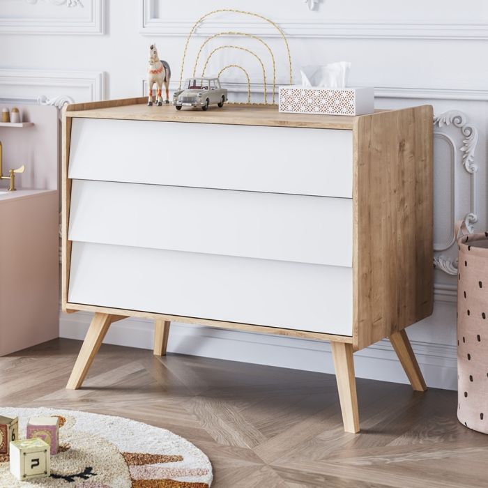 Oak baby changing store unit