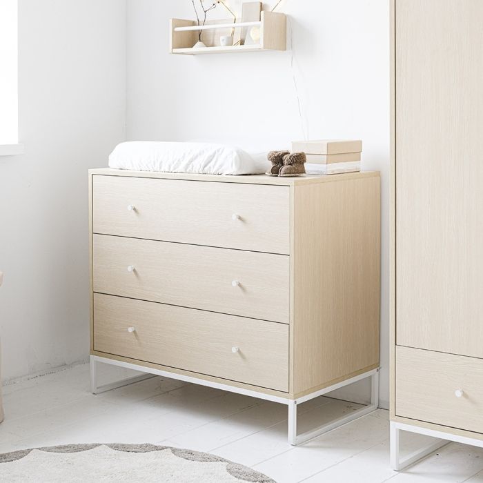 Baby changing unit with drawers Natural by Petite Amelie