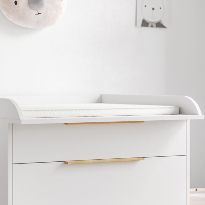 White dresser with changing topper clearance