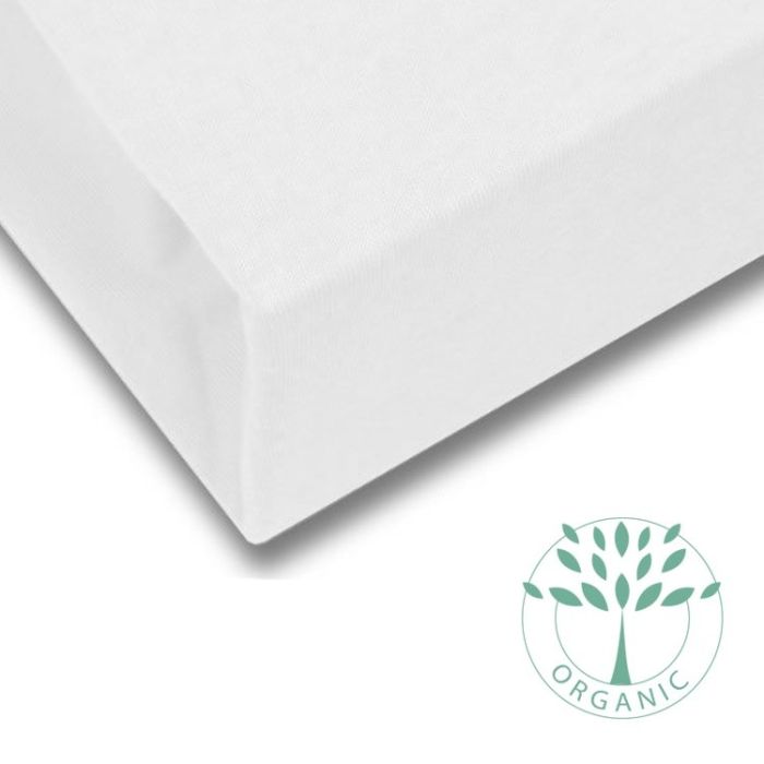Cotton Fitted Crib Sheet in White 55 x 90 cm Petite Am lie
