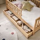 UNDERBED DRAWER FOR TODDLER BED «PLUME» | 140X70 | NATURAL
