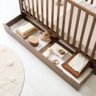 Underbed drawer for convertible and toddler bed | 70 x 140 cm | Cocoa