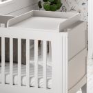 Baby changing table topper for cot bed - White
