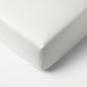 Organic cotton fitted bed sheet | 140 x 200 cm | White