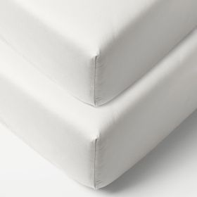 2-pack Jersey fitted sheet 40/45x90 cm| White
