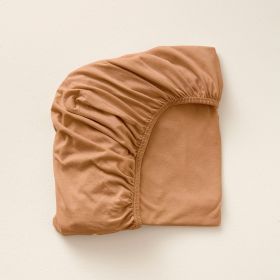 Organic Cotton Jersey Fitted Sheet 75x95 cm | Tan