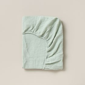 FITTED SHEET 60 X 120 CM | MUSLIN COTTON|GREEN