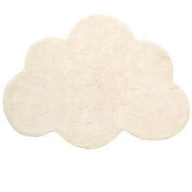 WASHABLE CLOUD SHAPED RUG 80 x 110 CM | OFF-WHITE