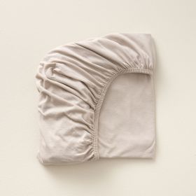 Organic Cotton Jersey Fitted Sheet 75x95 cm| Light taupe