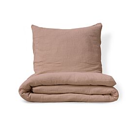 Duvet cover set muslin cotton | 120 x 150 cm | Dusty pink