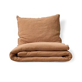 Duvet cover set muslin cotton | 120 x 150 cm | Tan