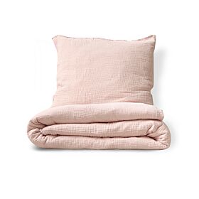 Duvet cover set muslin cotton | 140 x 200 cm | Soft pink