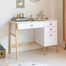Child's desk with drawers «Cerise» | White