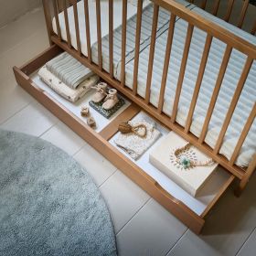 UNDER COT DRAWER FOR COT «HETRE» | 60 X 120 CM | WALNUT