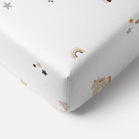 FITTED SHEET COT 60 x 120 CM «LARA» | WHITE