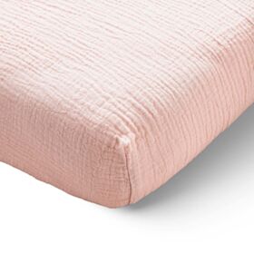 FITTED SHEET 60 X 120 CM | MUSLIN COTTON| PINK