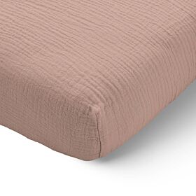 FITTED SHEET 70 X 140 CM MUSLIN COTTON | DUSTY PINK