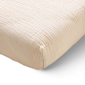 FITTED SHEET 90 X 200 CM MUSLIN COTTON | BEIGE