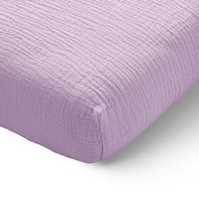 Fitted sheet 90 x 200 cm muslin cotton | lilac