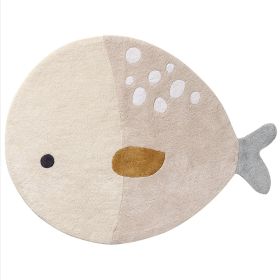Washable kids rug 85x110 cm | Fish
