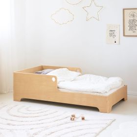 MONTESSORI FLOOR BED «ELLIPSE» | 70 X 140 CM | NATURAL