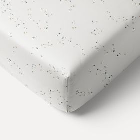 BABY FITTED SHEET 60 X 120 CM «STARS» | OFF-WHITE WITH STARS