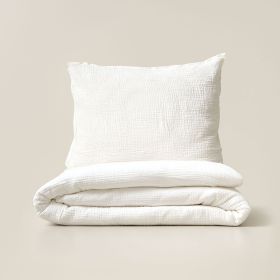 Duvet cover set muslin cotton | 120 x 150 cm | White