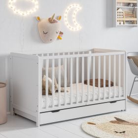 CONVERTIBLE COT BED «NUAGE» | 140x70 CM | WHITE
