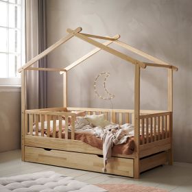 HOUSE BED «MAISON» | 160 X 80 CM | NATURAL