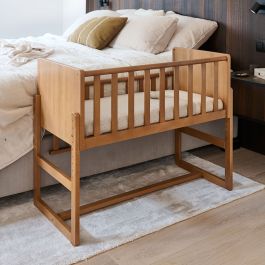Walnut colour bedside crib «NUAGE» ✔️ Petite Amélie