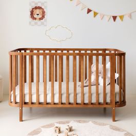 Oval cot 70x140 cm «Cocoon» in walnut ✔️ Petite Amélie