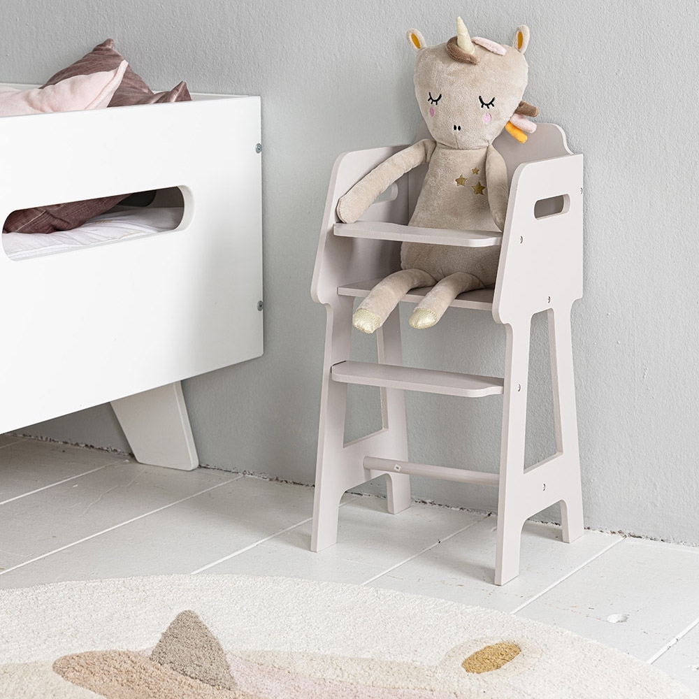 Wooden Dolls Highchair Colombe in Pink Petite Amelie