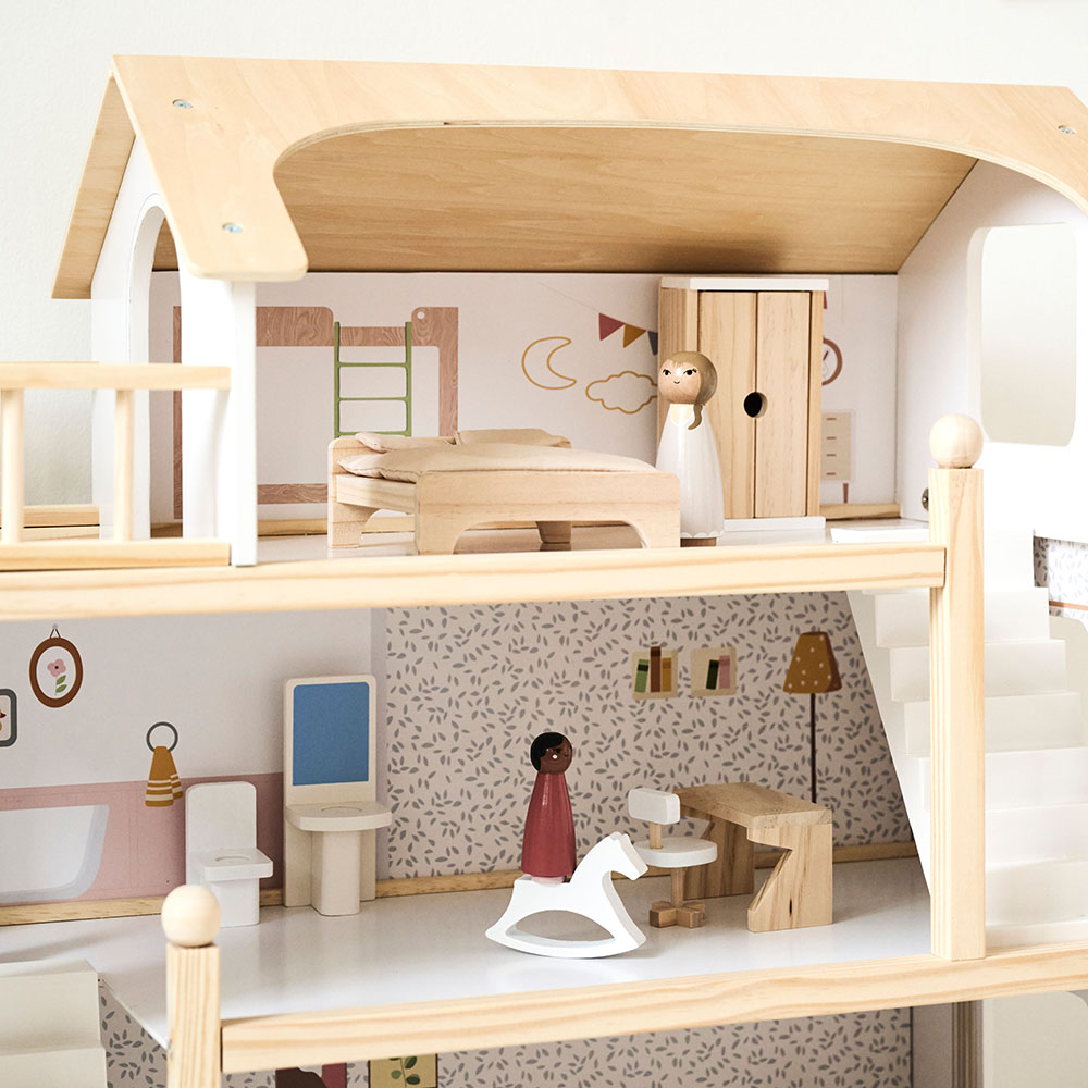 Large wooden dolls house «BLANCHE» ✔️ Petite Amélie