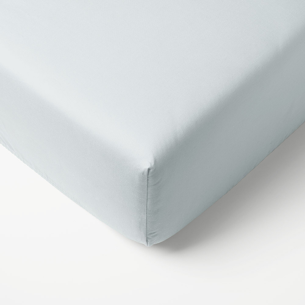 Organic Cotton Jersey Fitted Sheet 60 x 120 cm| Light blue