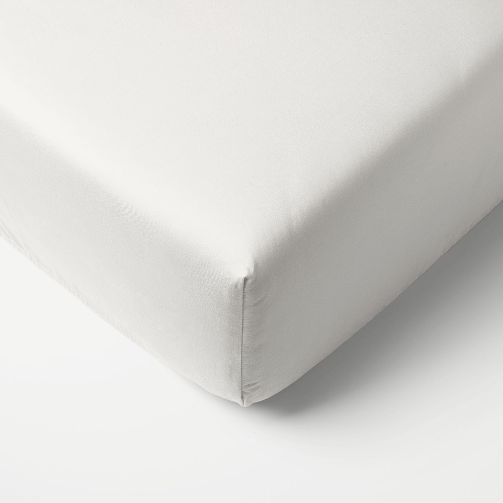Organic Cotton Jersey Fitted Bed Sheet - 70 X 140 cm| White