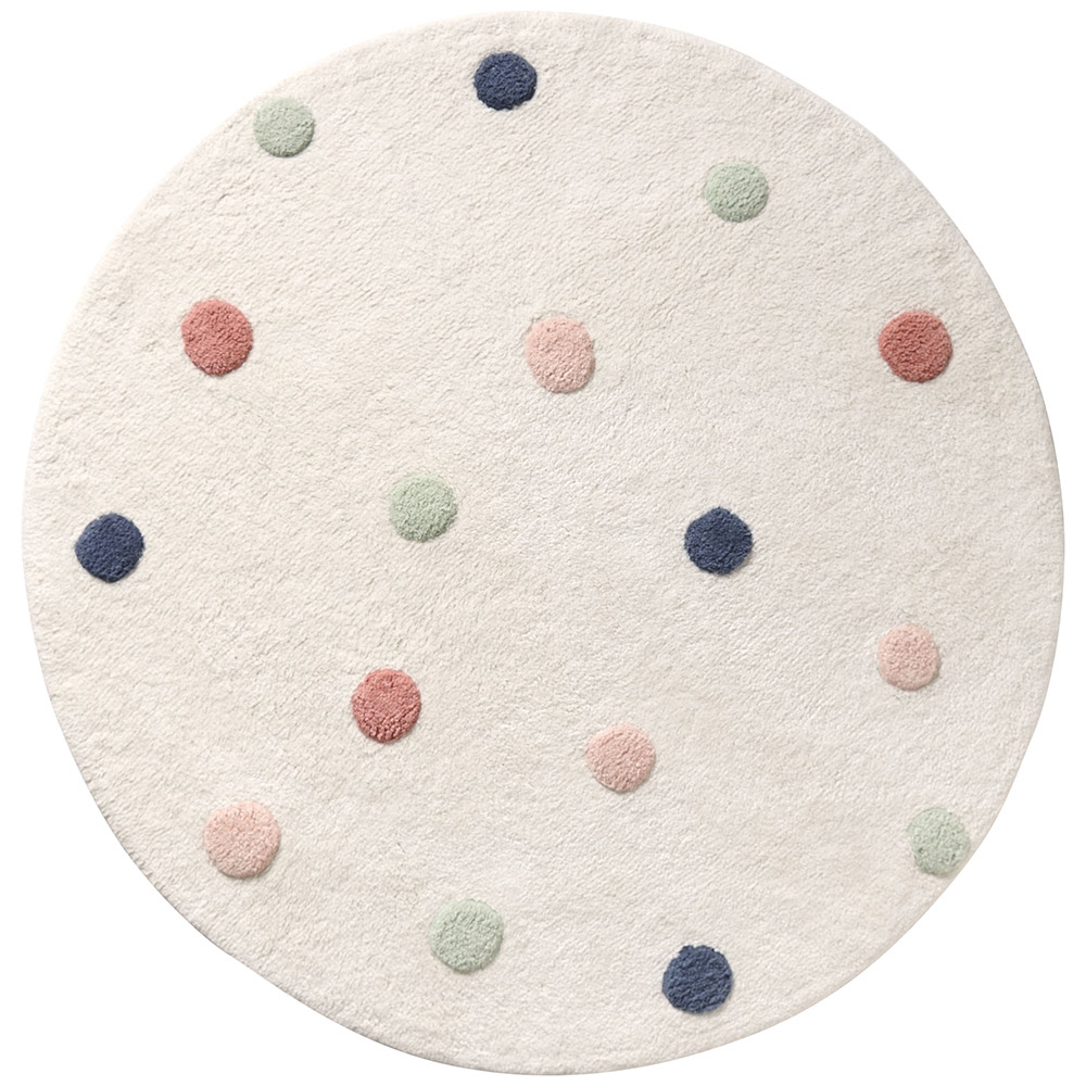 Washable children's rug | Round | Dots 
